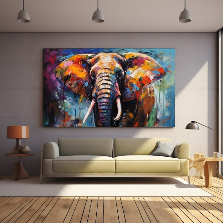 Tableau Éléphant Original, art mural décoration nature
