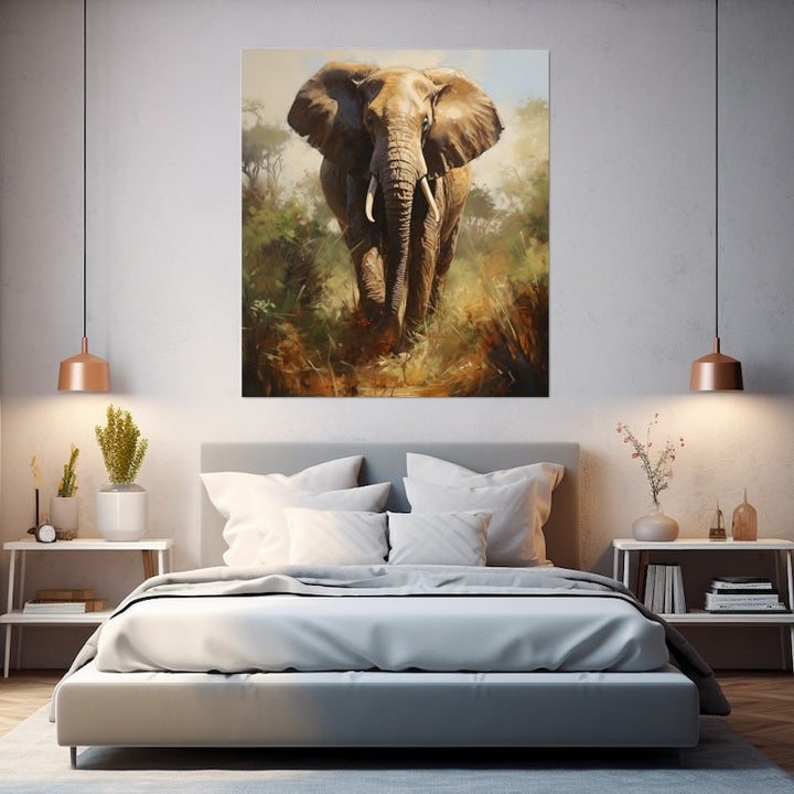 Tableau Éléphant Peinture, art mural décoration nature