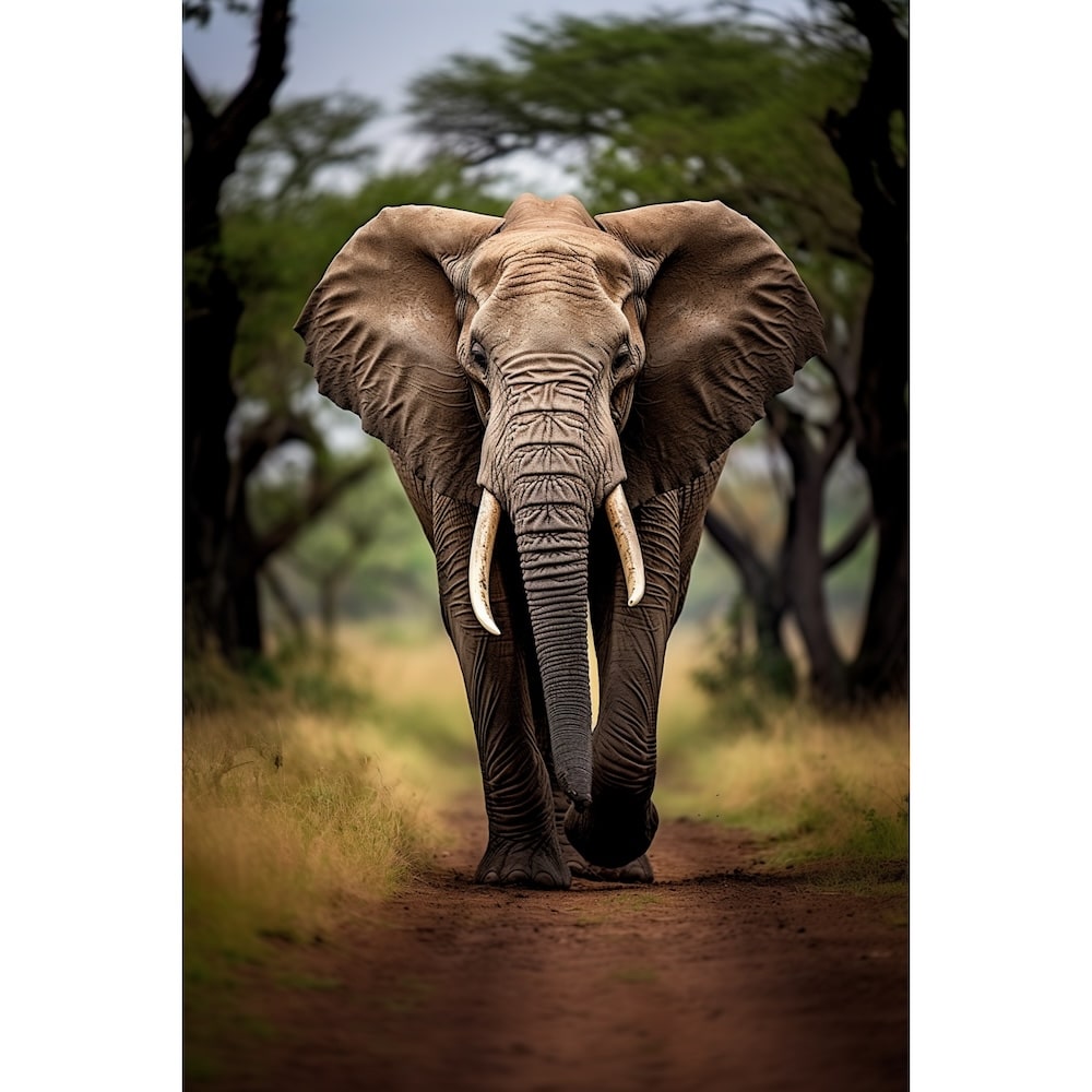 Tableau Poster Éléphant, art mural décoration nature
