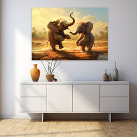 Tableau Éléphant Rigolo, art mural décoration nature
