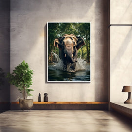 Tableau Éléphant Vertical