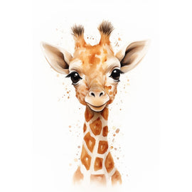 Tableau Girafe Enfant, art mural décoration nature