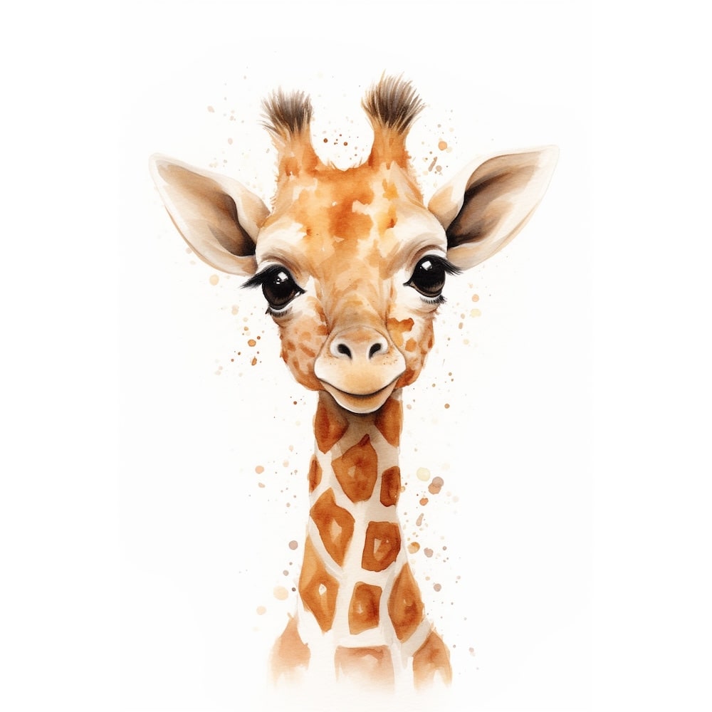 Tableau Enfant Girafe