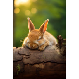 Tableau Enfant Animal Lapin, art mural décoration nature
