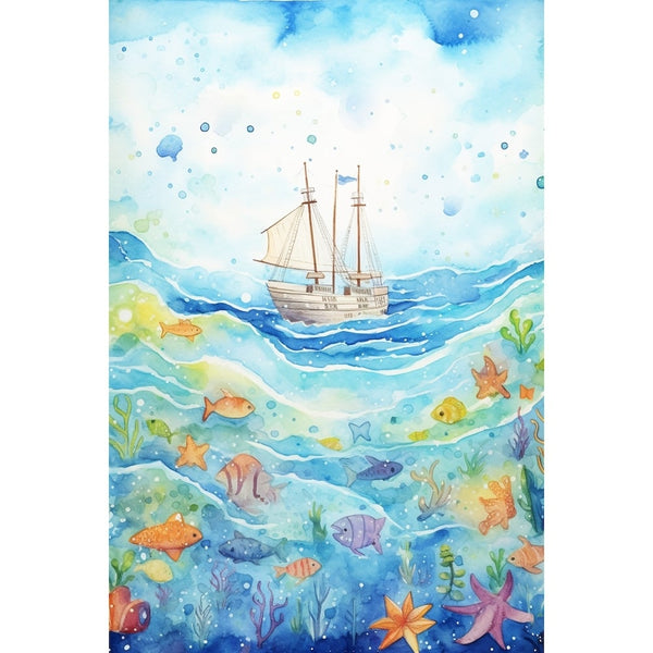 Tableau Mer Enfant, art mural décoration nature