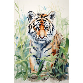 Tableau Tigre Enfant, art mural décoration nature