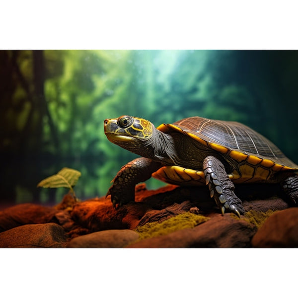 Tableau Poster Exotique Tortue, art mural décoration nature