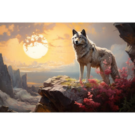 Tableau Loup Fantastique, art mural décoration nature
