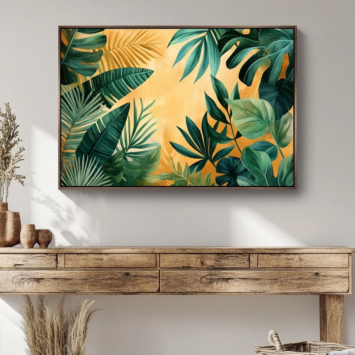 Tableau Feuillage Exotique, art mural décoration nature