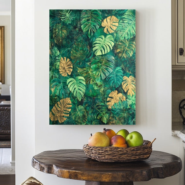 Tableau Feuillage Vert, art mural décoration nature