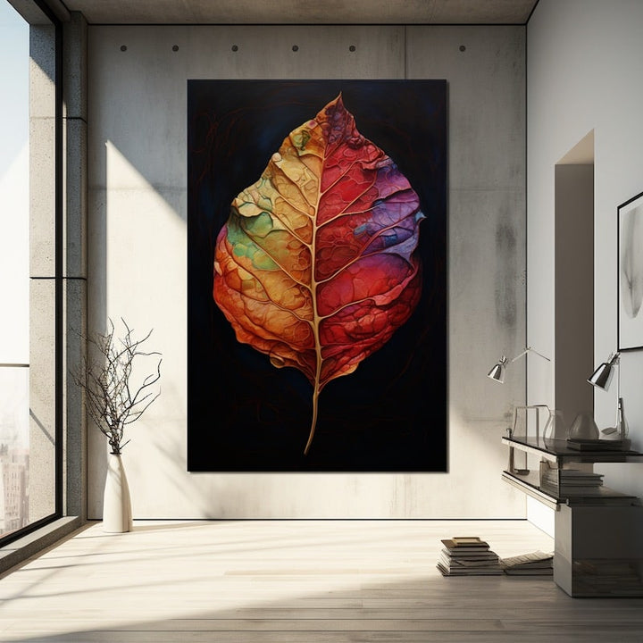 Tableau Feuille Contemporain, art mural décoration nature