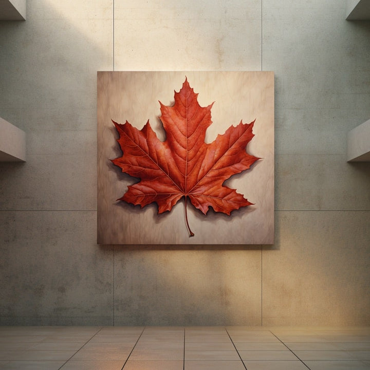Tableau Feuille d'Érable, art mural décoration nature
