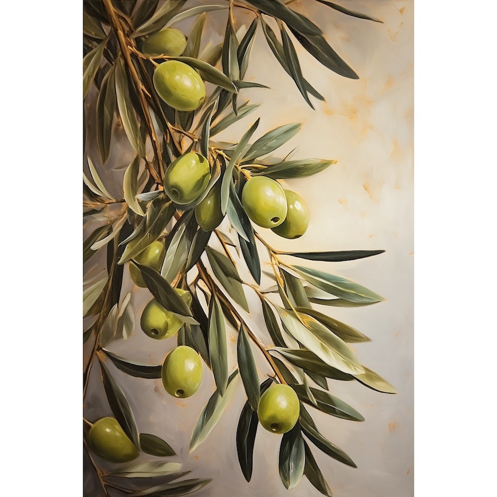 Tableau Feuille d'Olivier, art mural décoration nature