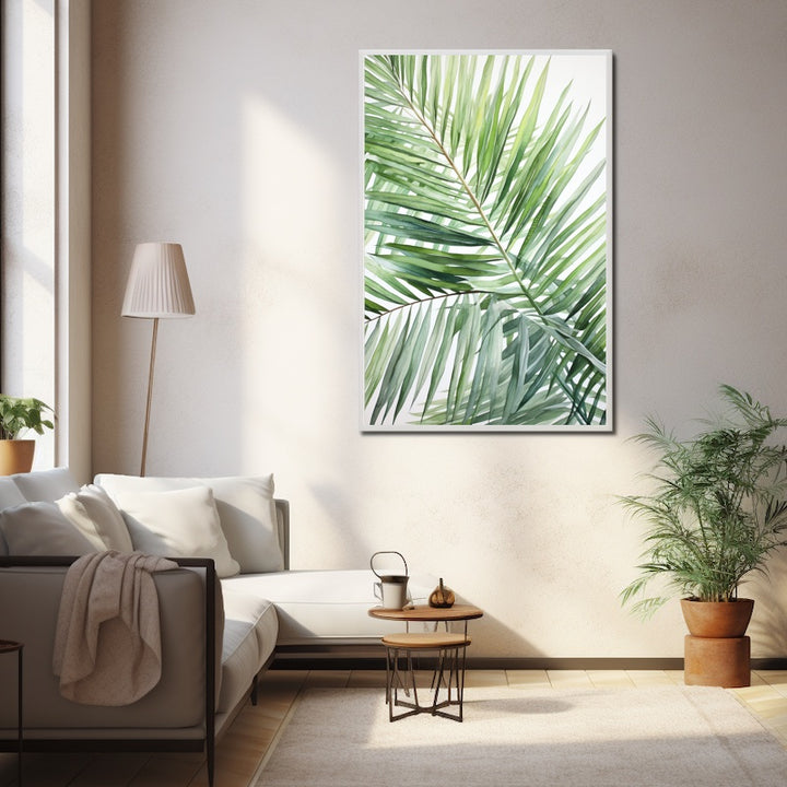 Tableau Feuille de Palmier, art mural décoration nature