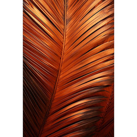 Tableau Feuille de Palmier Cuivrée, art mural décoration nature