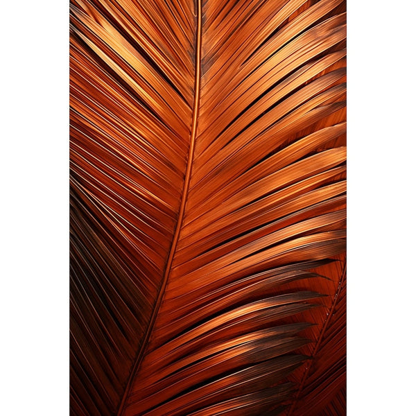 Tableau Feuille de Palmier Cuivrée, art mural décoration nature