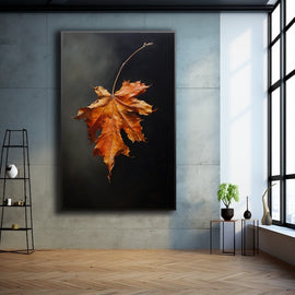 Tableau Feuille Morte, art mural décoration nature
