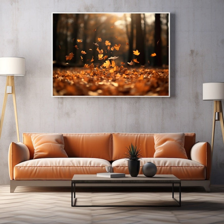 Tableau Feuilles D'Automne, art mural décoration nature