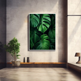 Tableau Feuilles Exotiques, art mural décoration nature