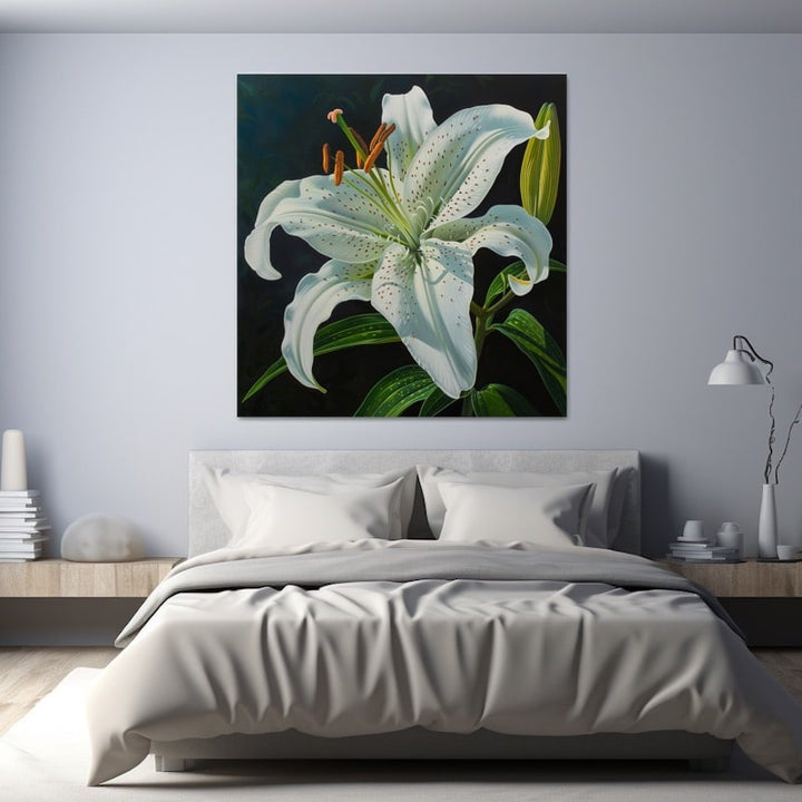 Tableau Fleur Blanche