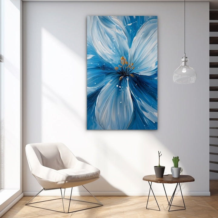 Tableau Fleur Bleu