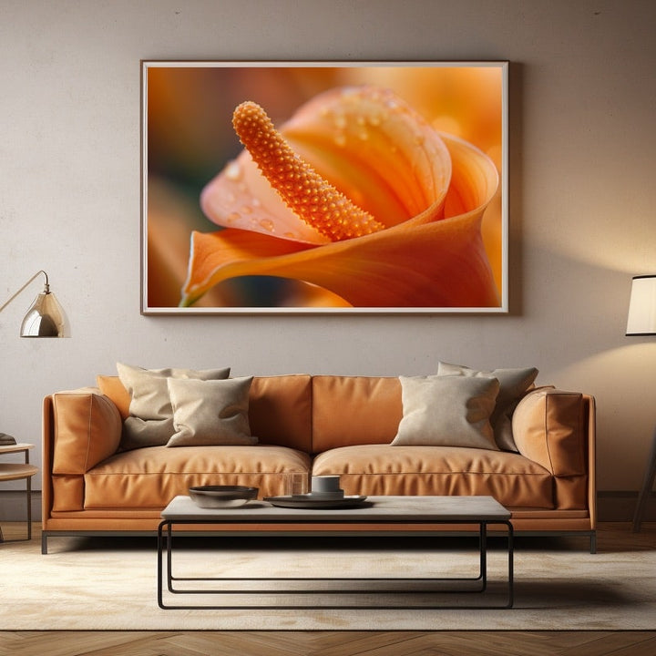 Tableau Fleur Orange