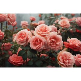 Tableau Fleur Rose et Gris, art mural décoration nature