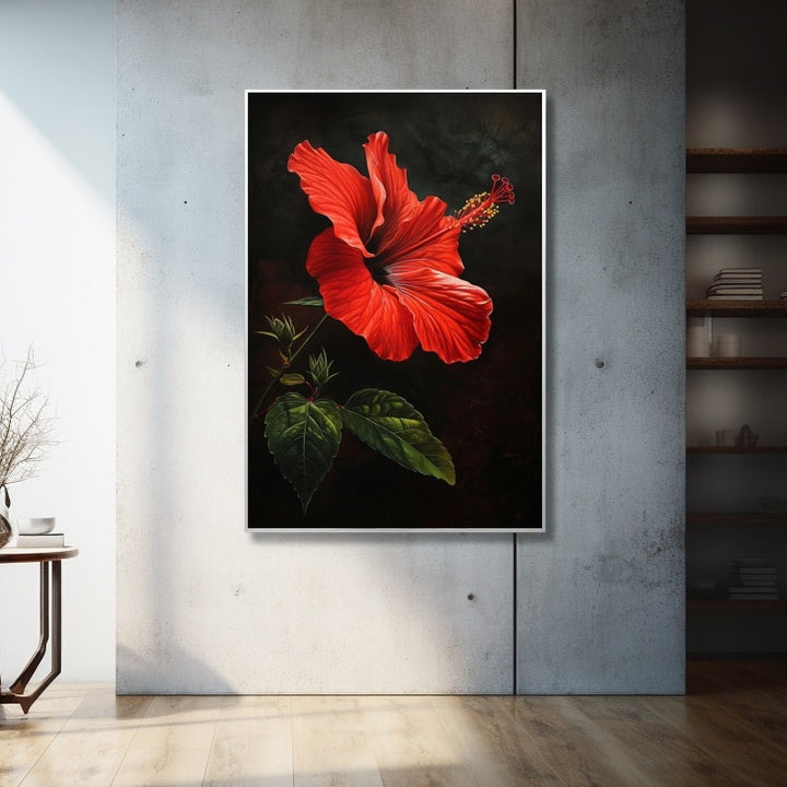 Tableau Fleur Rouge