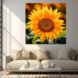 Tableau Tournesol en Gros Plan, art mural décoration nature