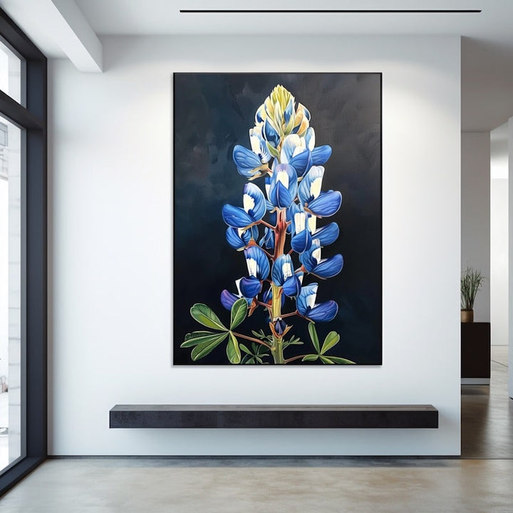 Tableau Fleurs Bleues