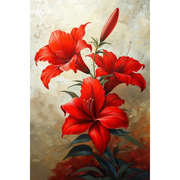 Tableau Fleurs Rouge