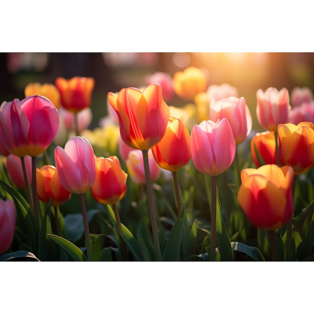 Toile Fleurs Tulipes