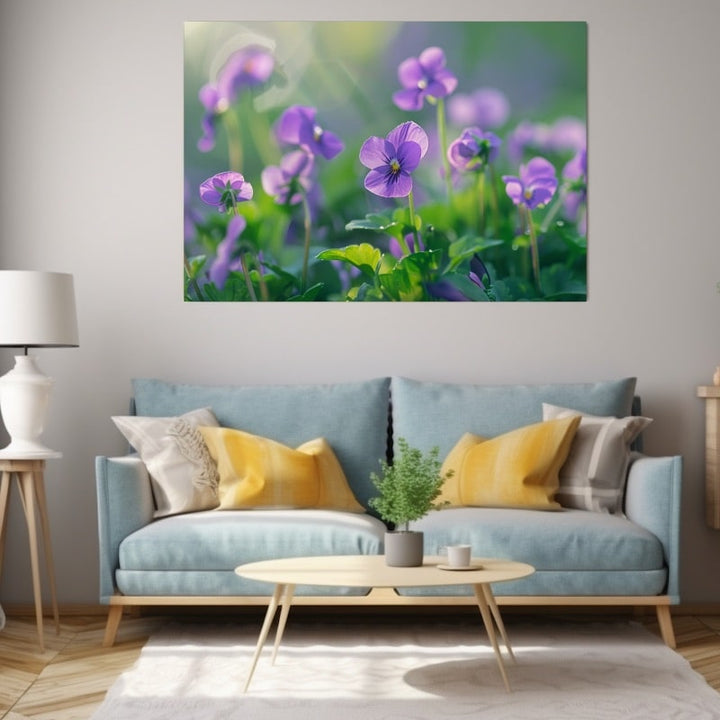 Tableau Fleurs Violettes
