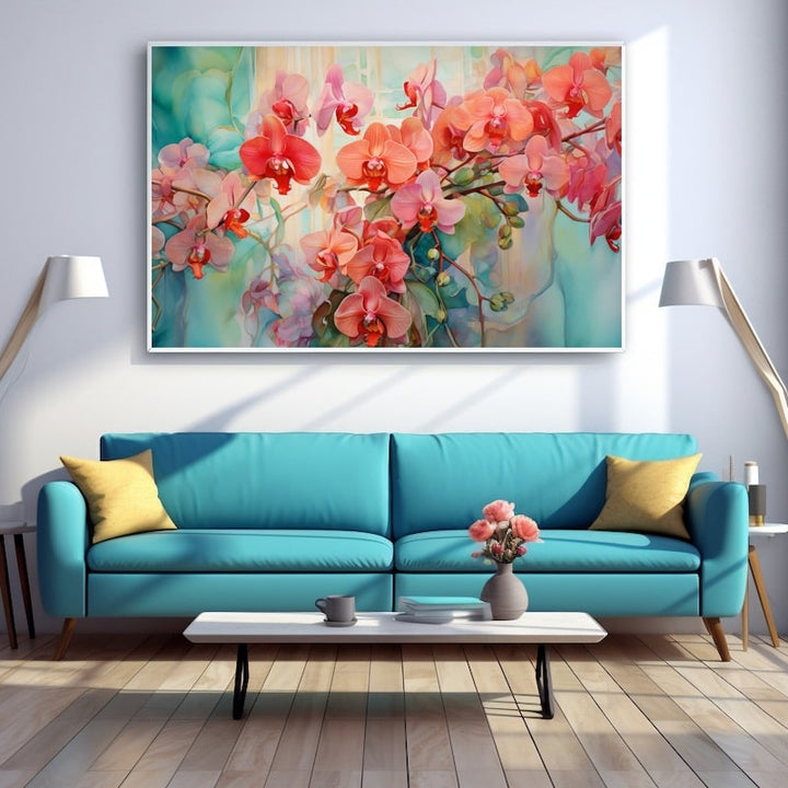 Tableau Floral Mural Orchidée