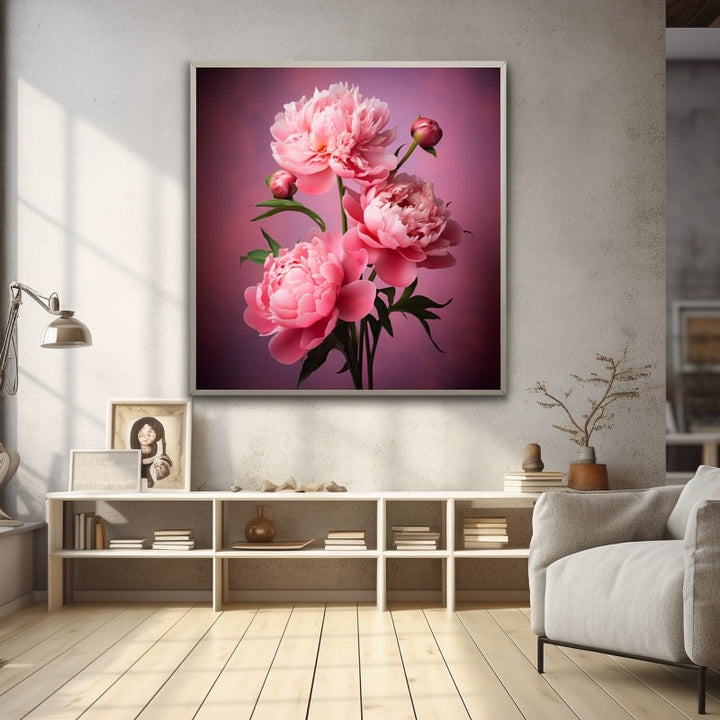 Tableau Floral Pivoines