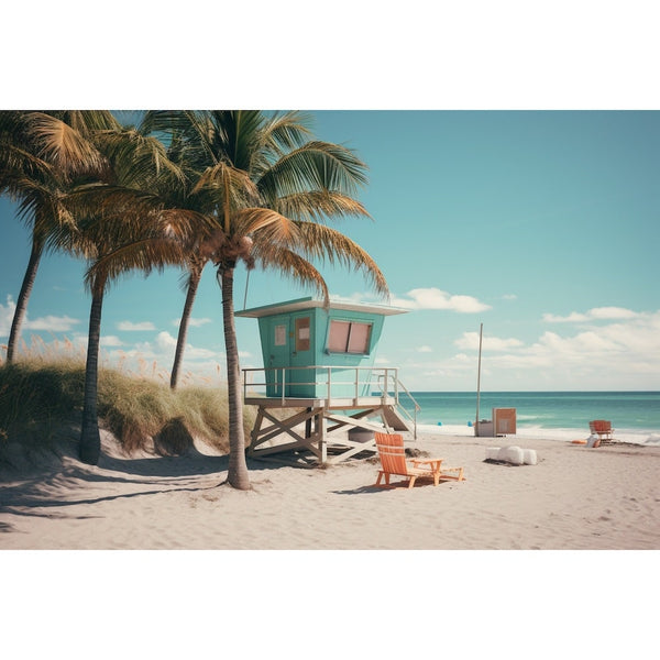 Tableau Plage Floride, art mural décoration nature
