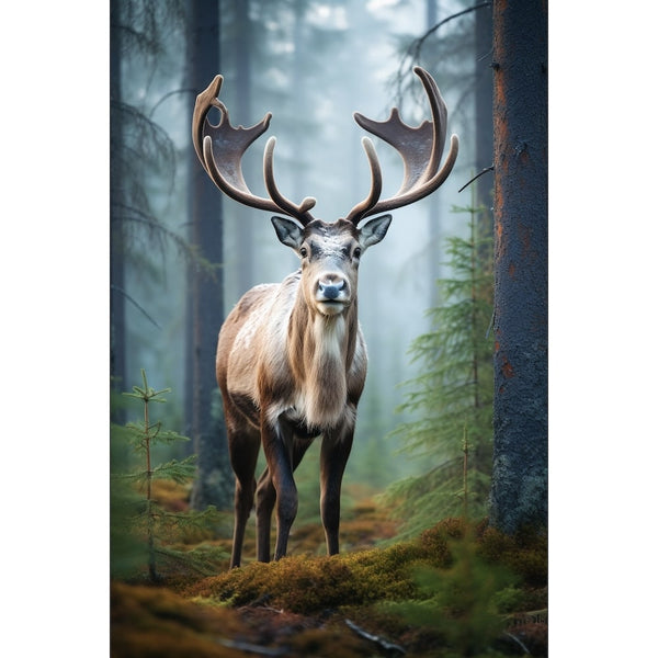 Tableau Cerf Forêt, art mural décoration nature