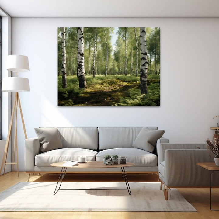 Tableau Boulaie d'Été, art mural décoration nature
