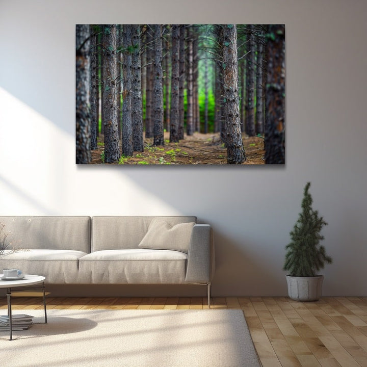 Tableau Forêt Landaise, art mural décoration nature
