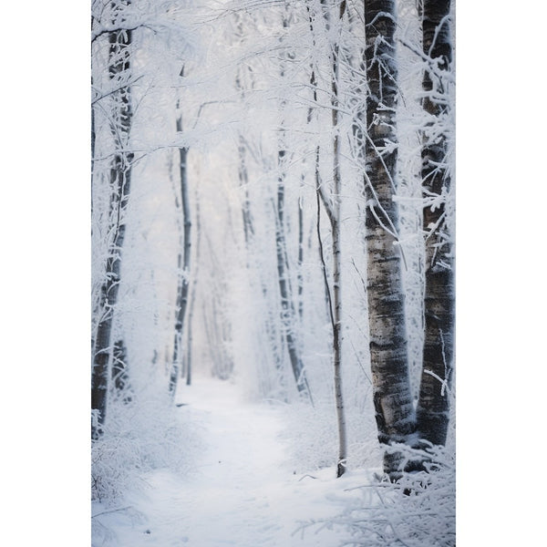 Tableau Forêt et Neige, art mural décoration nature