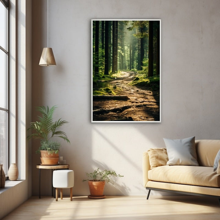 Tableau Forêt Vertical, art mural décoration nature