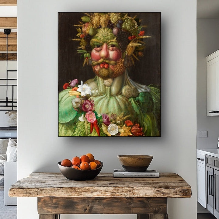 Tableau Fruits Arcimboldo, art mural décoration nature