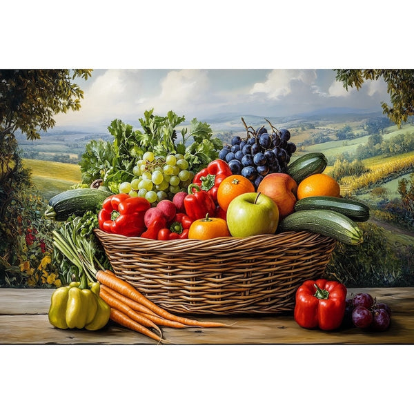 Tableau Fruits et Légumes Peinture, art mural décoration nature