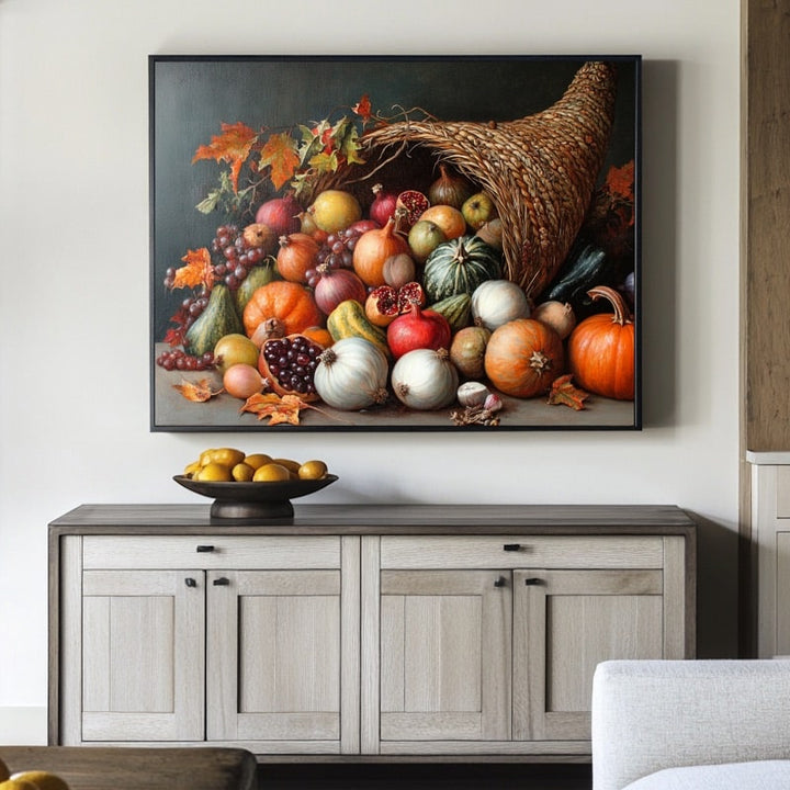 Tableau Fruits et Légumes Peintre, art mural décoration nature