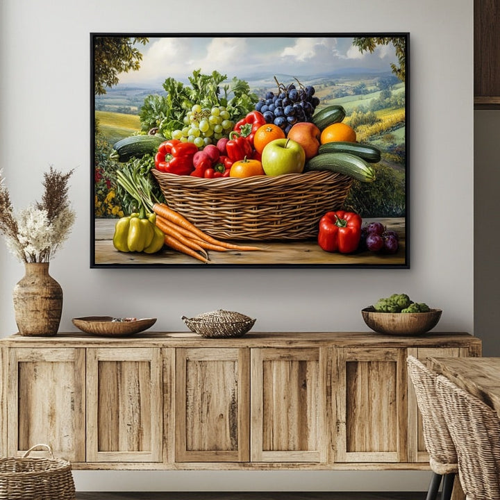 Tableau Fruits et Légumes Peinture, art mural décoration nature