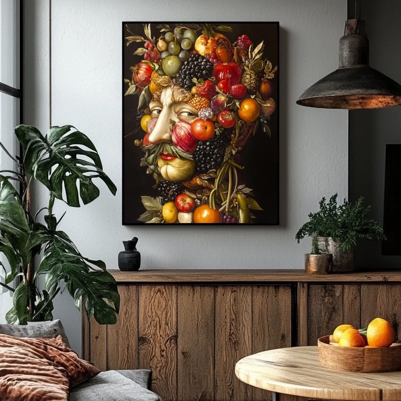 Tableau Fruits et Légumes Visage