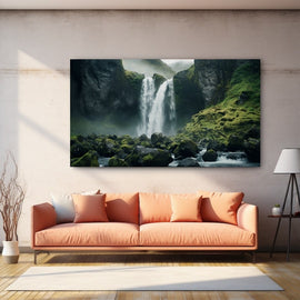 Tableau Géant sur Toile Cascade, art mural décoration nature