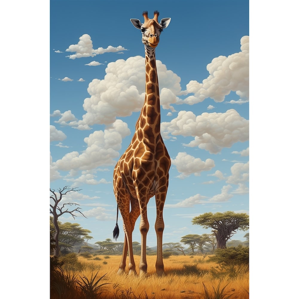 Tableau Girafe Géante, art mural décoration nature