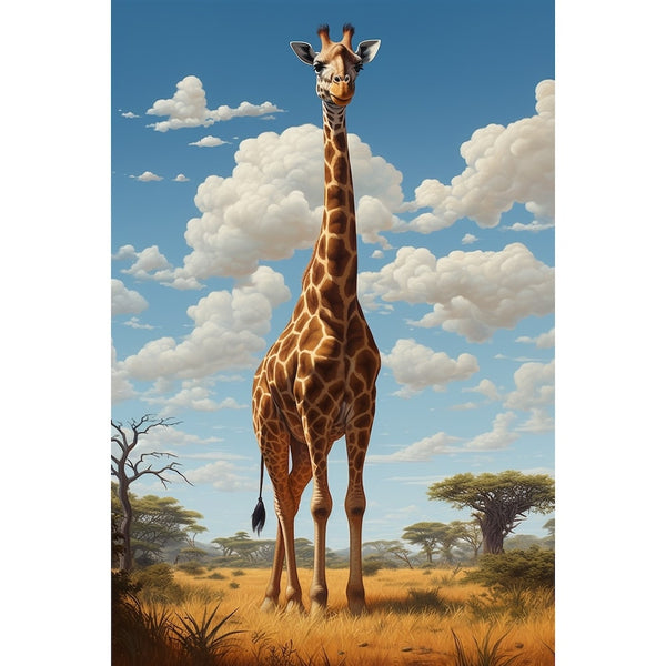Tableau Girafe Géante, art mural décoration nature