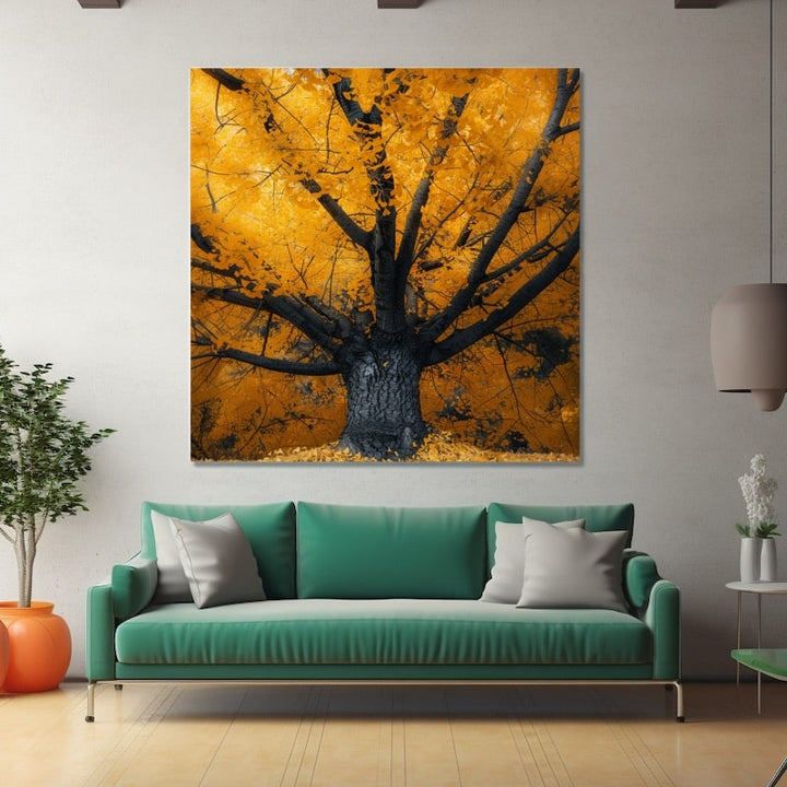Tableau Ginkgo Biloba, art mural décoration nature